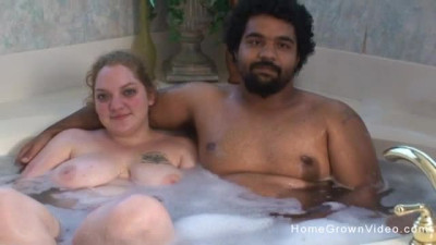 Horny amateur couple Kandi & Ace fucks after taking a bath together