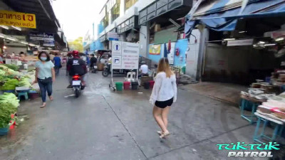 Thai MILF with blonde hair and soft cute ass picked up by horny tourist