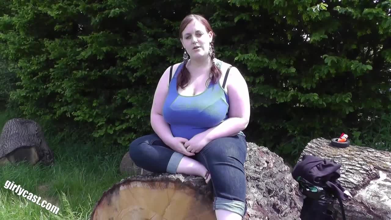 Watch Chubby german babe gives a little interview while sitting on a big log porn video - Watch Full HD Video Stream Online on ePornOne.