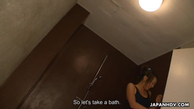 Teen Asian You Shiraishi gets pleased in bathroom