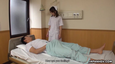 Reina Wamatsu helps cure a patient of erectile dysfunction by fucking