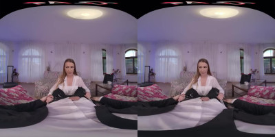 Sexy babe Alexis Crystal sucking and riding a big hard cock in VR