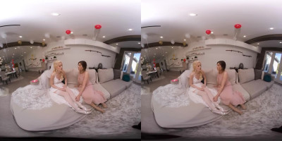 Hot Charlotte Stokely gets eaten out by Shyla Jennings on her wedding day