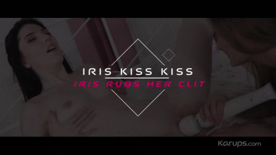 Busty hot teen Iris Kiss strips and masturbates on the desk