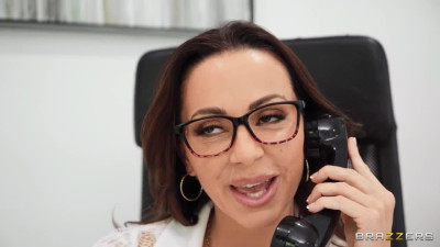 Horny secretary Abigail Mac needs big cock