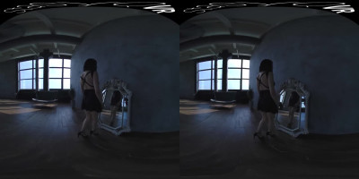 Busty beauty AiculQ is stripping and teasing in VR