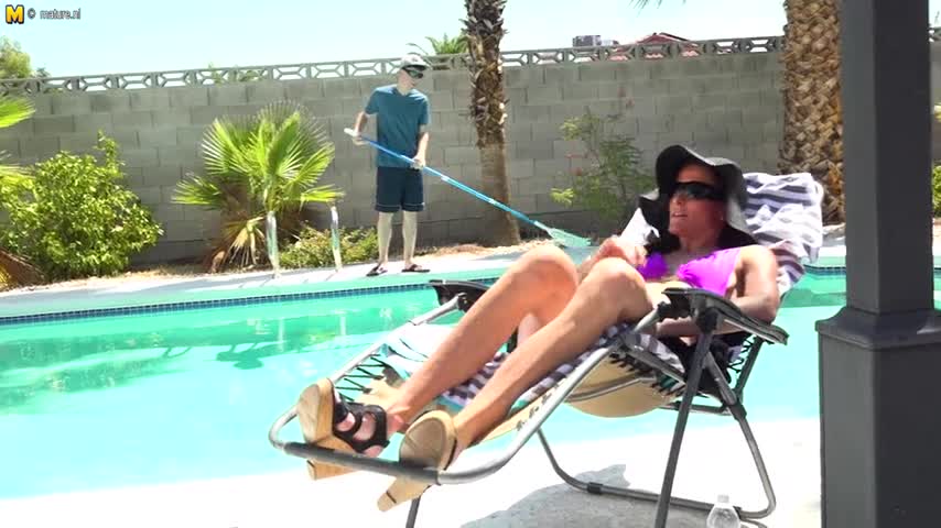 Watch Horny housewife seducing the poolboy for hardcore porn video - Watch Full HD Video Stream Online on ePornOne.