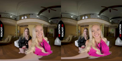 Paisley Porter teasing with friend on vr porn vid