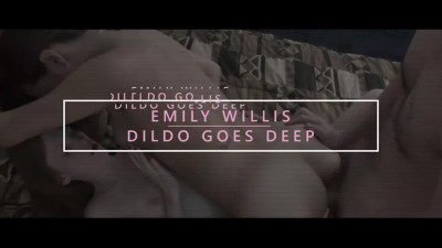 Emily Willis blowing and fucking her new dildo