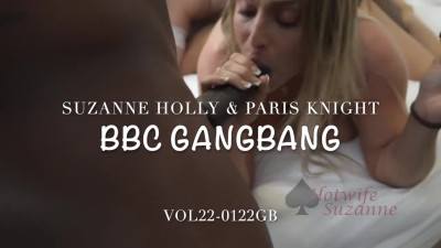 Busty slut Paris Knight & milf Suzanne Holly takes a nasty BBC gangbang