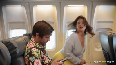 LaSirena69 and Hazel Grace having wild 3some fuck on an airplane