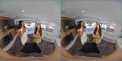 Easter bunnies Spencer Bradley & Lacey London  sharing a big cock in VR