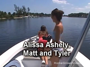 Alissa Ashley and her friend have hardcore 3some at boat