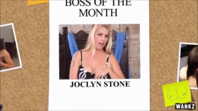 Slutty busty blode boss Joclyn Stone fucks her wannabe employee