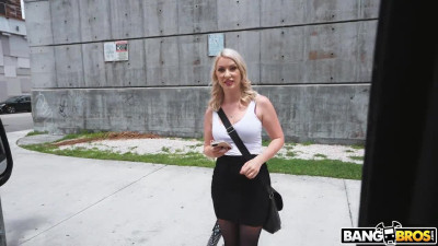 Blonde hottie Sydney Paige picked up in the street and fucked hard