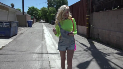 Blonde slut Carolina Sweets picked up in the streets, fucked hard