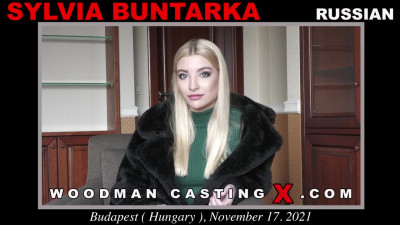 Beauty Sylvia Buntarka is giving an interview during porn casting