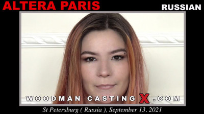 Tattooed teen Altera Paris will strip and show her pussy during casting