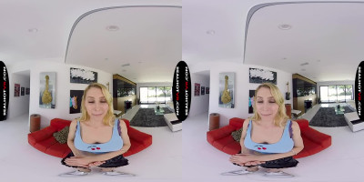 Hot blonde Alix Lynx teasing in vr porn video