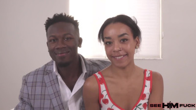 Slim ebony babe Freya Kennedy gives her lover a nice ass rimming