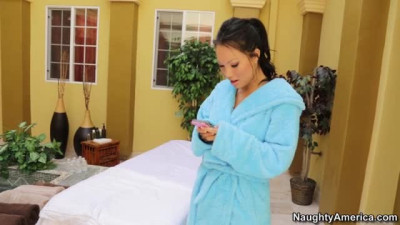 Asa Akira gets a massage and a good, hard fucking