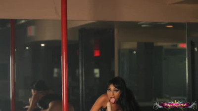 Priya Rai works the Pole before getting busy with the Sybian