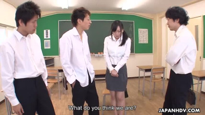 Sexy teacher Nozomi Hazuki  is about to get fucked hard