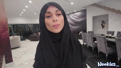 Crystal Rush - A Hijab Story with POV sucking and cock-riding