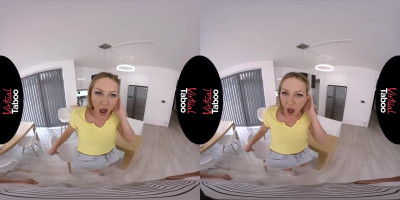 Adira Allure bounces on her stepbro's big dick in  free VR sex scene