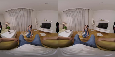 Big tits babe Sasha Rose sucks and rides a dick in VR