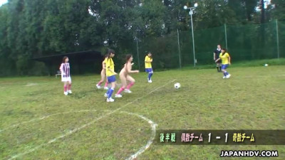 Amazing Japanese soccer cutie banged hard